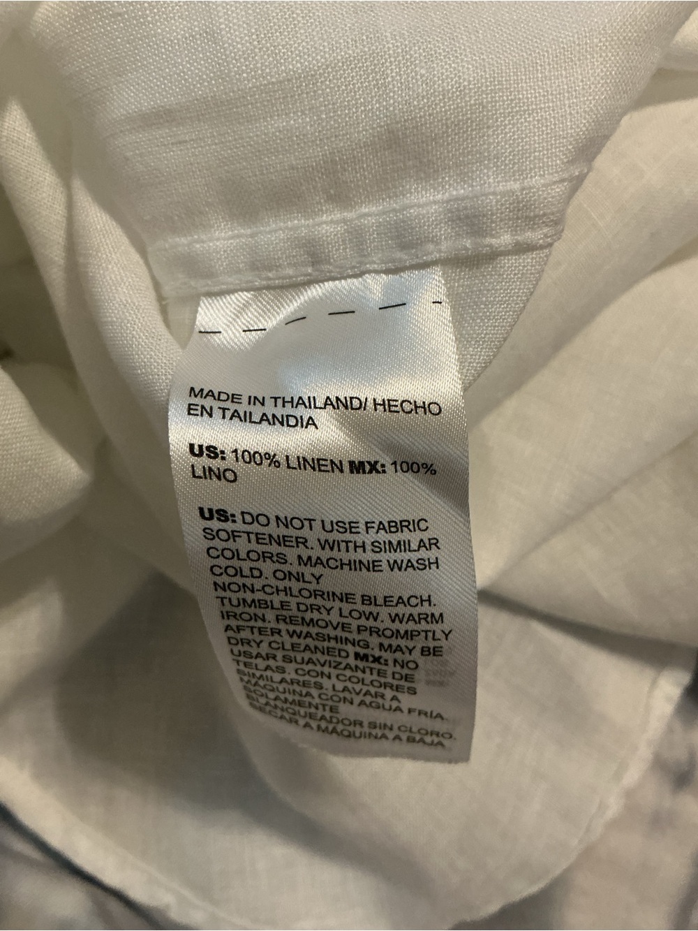 🌺Chico’s Linen White Button-Front Tunic Shirt-NWOT - Picture 7 of 8